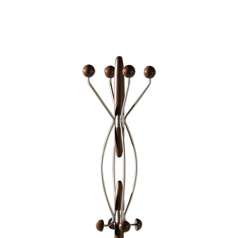 Belew Freestanding 8 - Hook Coat Rack, Mogano