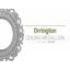 Médaillon de plafond Endurathane Orrington, P 13 1/4 po x P 6 5/8 po x P 1 1/8 po (convient aux auvents jusqu'à 6 5/8 po), fini craquelé peint à la main-27783095
