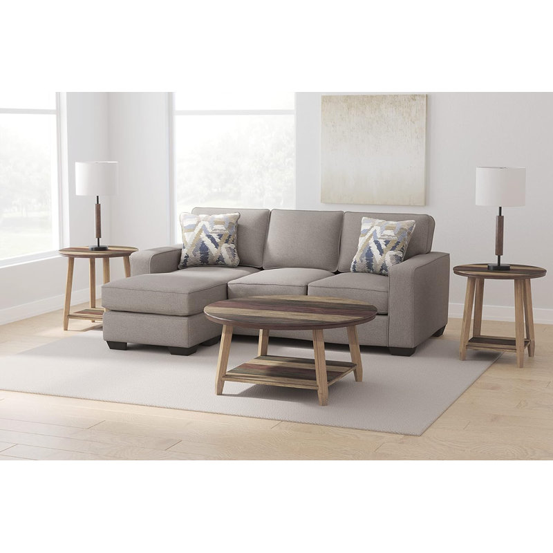 Rustic 3-Piece Multi-Color Plank Table Set: Coffee Table And 2 End Tables For Small Spaces