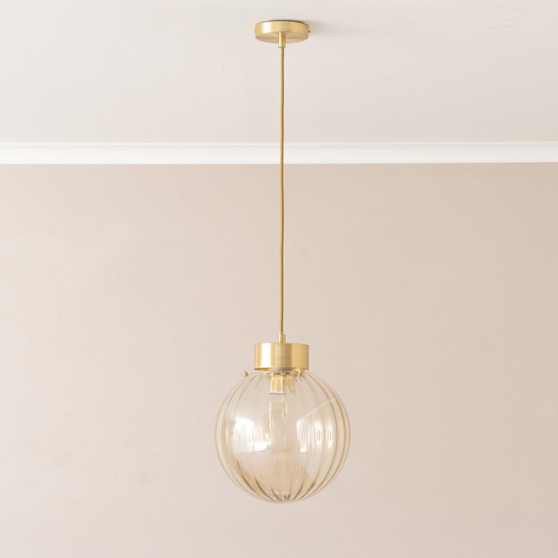 1 - Light Brushed Gold Pendant, Yes