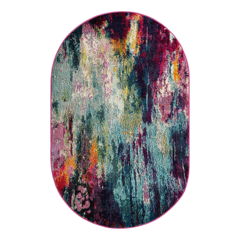Hashimoto Abstract Area Rug, Runner 2'7" x 12'