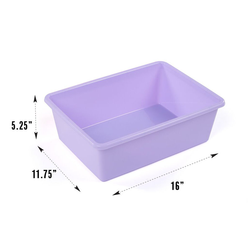 Isabelle & Max™ Plastic Decorative Bin, Double, Pink/Purple
