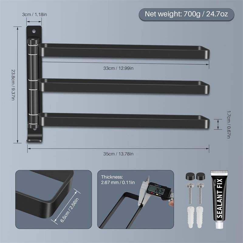 Armetta Wall Towel Rack