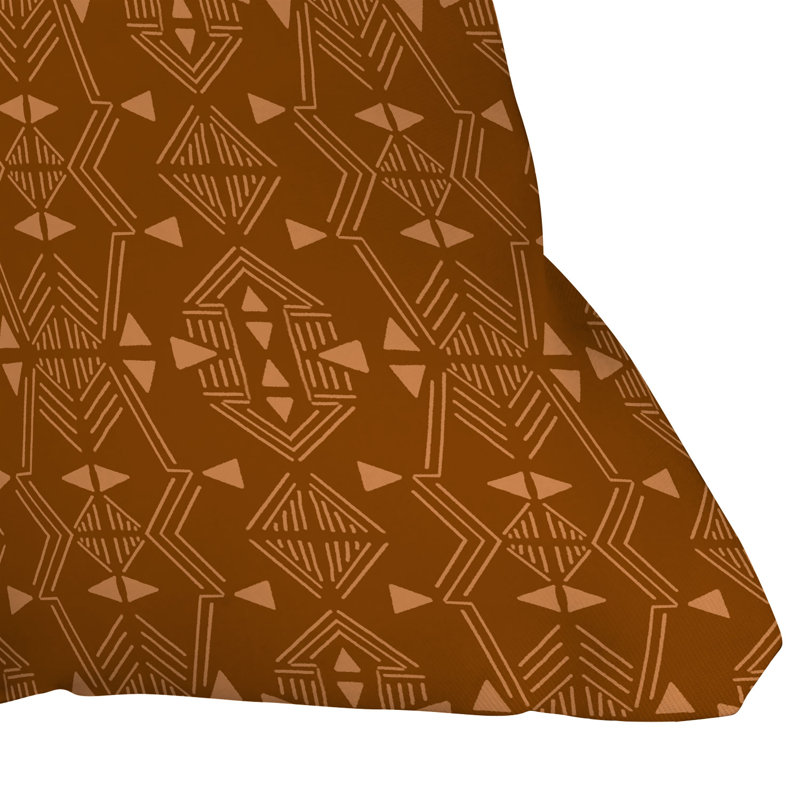 Coussin décoratif géométrique intérieur / extérieur en polyester, 16 po x 16 po