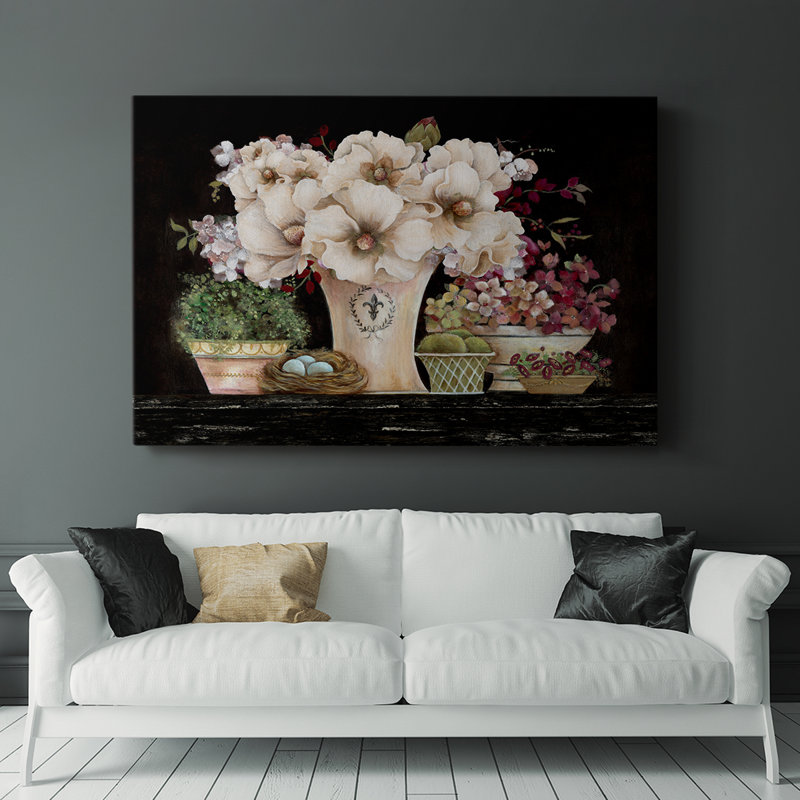 Nature morte neutre - Cavas enveloppés de galerie, H 40 po x l 60 po