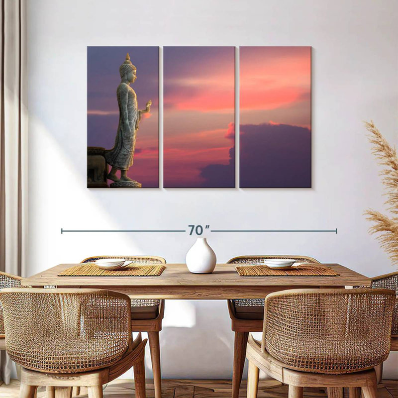 Adella Sunset Sky Buddha, 36" H x 57" W