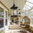 Outdoor Pendant Light Fixture With Seeded Glass, Durable Aluminum Construction, Adjustable Chain For Porch, Patio, Entryway - UL Listed, Weather Resistant