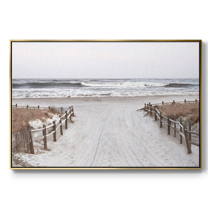 OBX Path, reproduction d'art sur toile encadrée, H 25 po x l 37 po x P 2 po, Encadrement doré