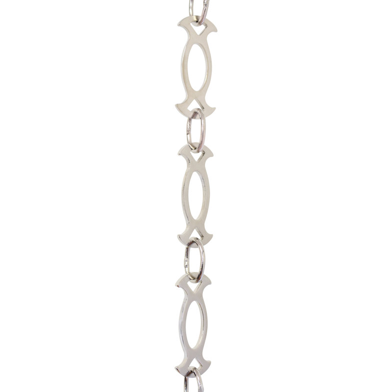 Lustre soudé Motif Link, Nickel poli, H 12 po x l 0,71 po x P 0,08 po