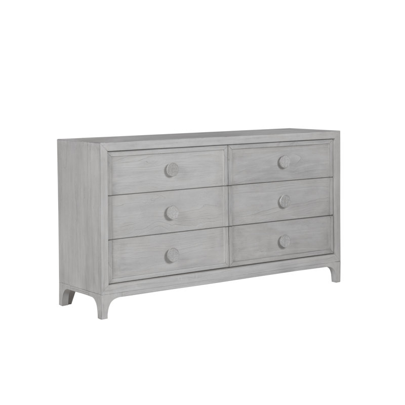 6 - Drawer Chest of Drawers, Washed White/NotSturdy