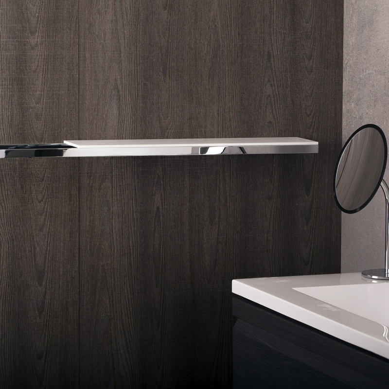 Tablette flottante pour salle de bain Karn, Brossé