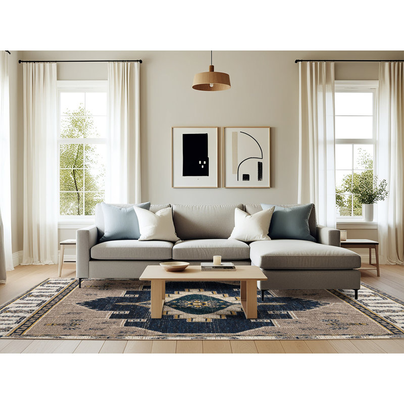 Tapis abstrait moderne 4488, Rectangle 6 pi x 9 pi