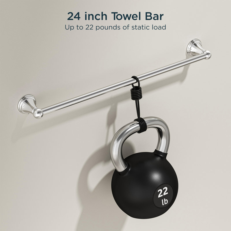 3 - Piece Bathroom Hardware Set, Chrome