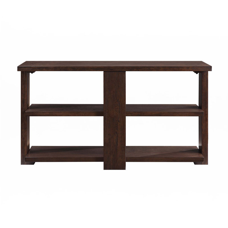 Walnut Sofa Table With 2-Shelf