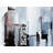 Gray Abstract Building Shapes Braided Polyester Placemat