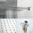 10 Inch Square Wall Mounted Shower System With - Balanced Valve, Adjustable Slide Bar, Rainfall And Handheld Shower, Easy To Clean, Brushed Nickel Scald Installation,