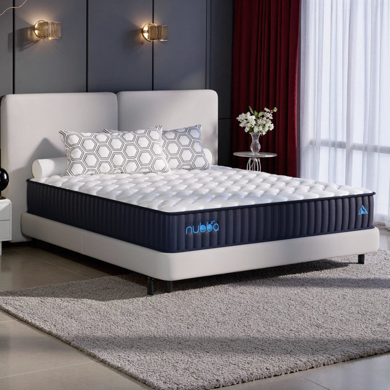 Matelas hybride simple 12 pouces avec mousse à mémoire de forme rafraîchissante et ressorts ensachés - soutien ferme de luxe, soulagement de la pression, hypoallergénique