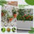 Metal Planter Box with Trellis with Wheels-109774033-132233970