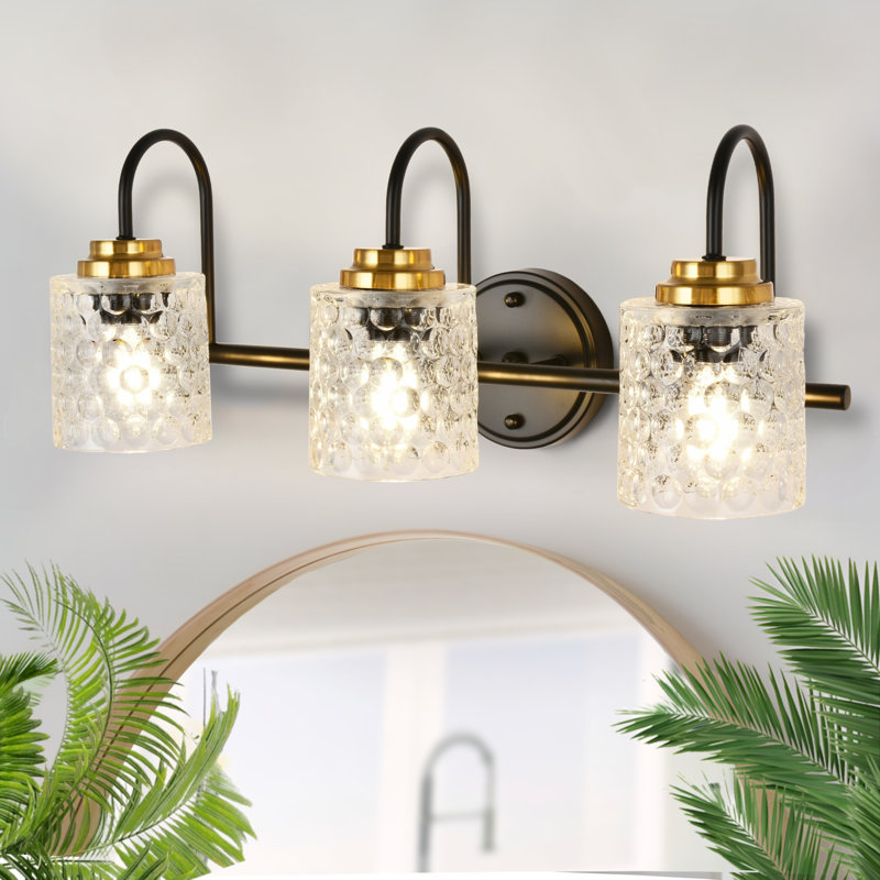 Nafissa Dimmable Vanity Light, Black/Gold