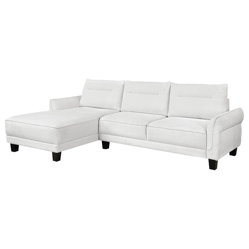 Canapé modulaire rembourré Shalinda, Polyester blanc