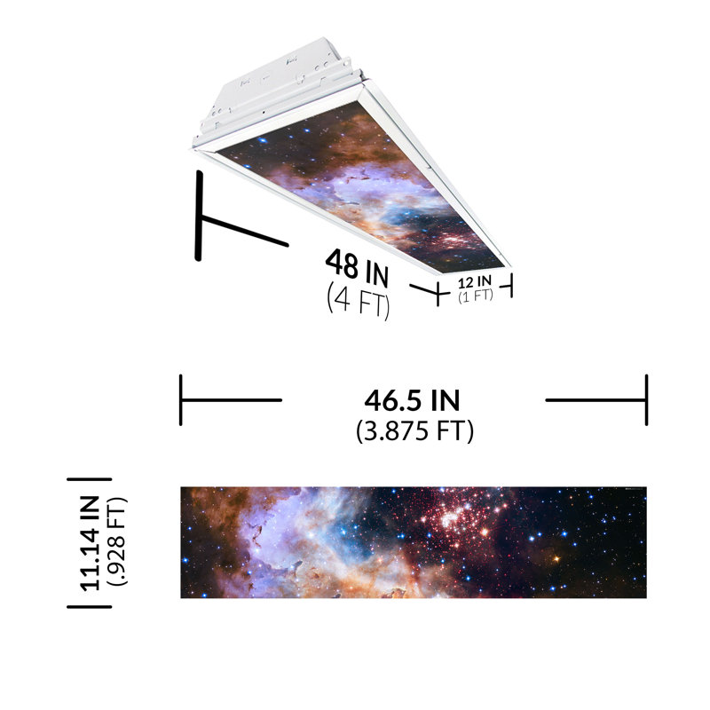 Astronomy Rectangle Fixture Component Ceiling Light