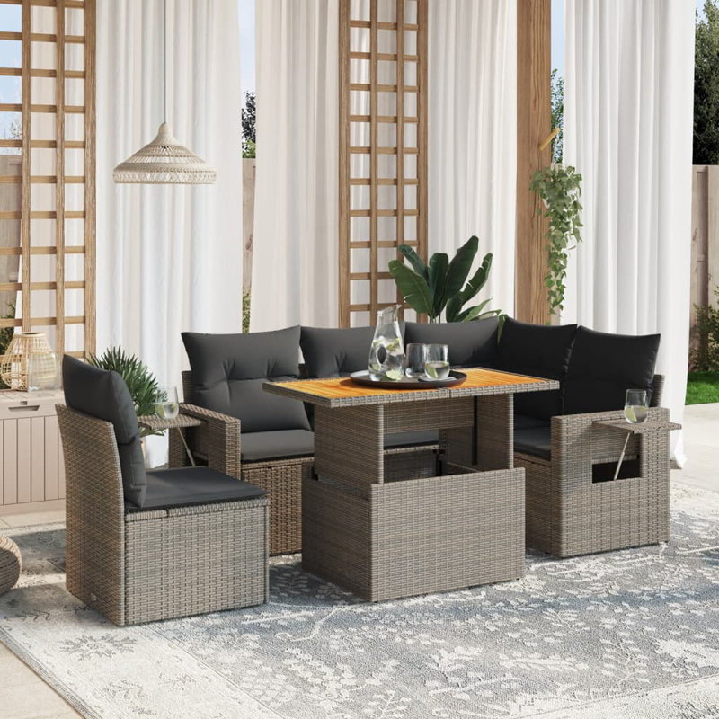 Vidaxl Garden Sofa Set Grey