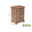 Classeur vertical Chaliyah à 3 tiroirs en bois massif d'acacia, 76 cm (30 po)-135033223