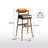 40.16"H Retro Solid Wood Backrest Bar Stool