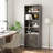 Tall Bookcase, Wooden 6 Shelf Bookshelves-1117535488