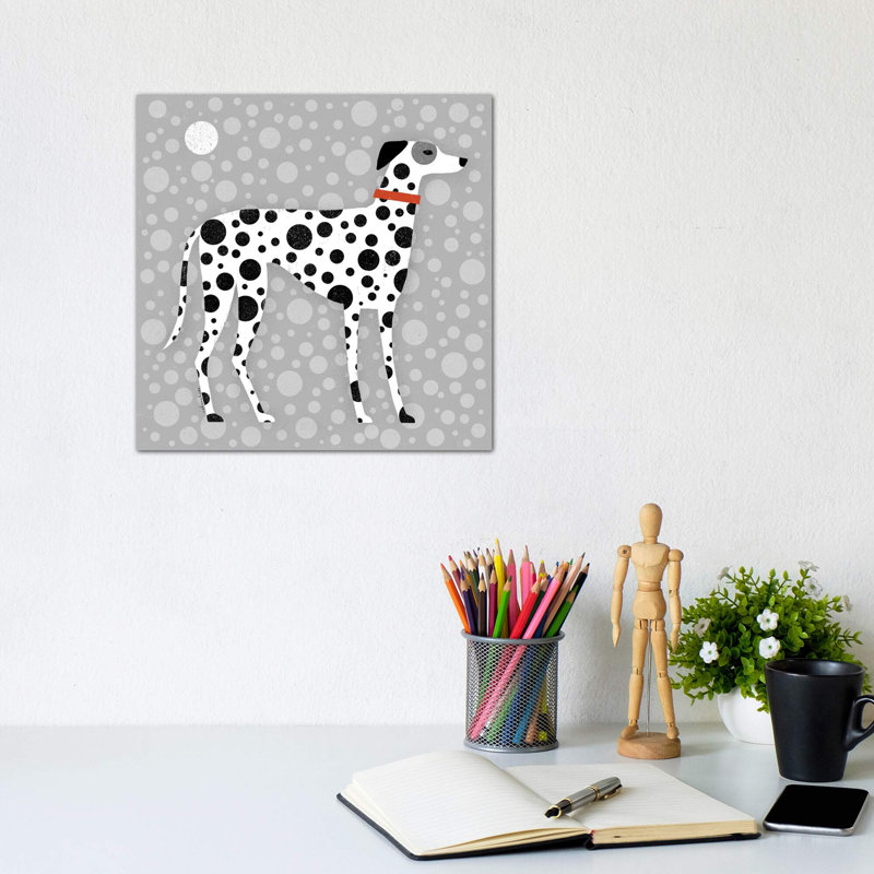 Dalmatien par Terry Runyan - impression, Pas de tapis, Toile tendue, H 12 po x l 12 po x P 0,75 po