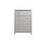 Luxueux commode 1 pièce nickel brossé sur poignées 4 tiroirs à queue d'aronde anglaise avec glissières en métal finition champagne
