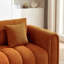 Canapé 91,5 po en chenille orange moderne capitonné, canapé de salon rembourré avec 2 coussins décoratifs, canapé Cloud pour appartement, chambre à coucher, bureau-106753296