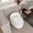 1-Piece 1.28 GPF Single Flush Egg Shape Toilet In Glossy White