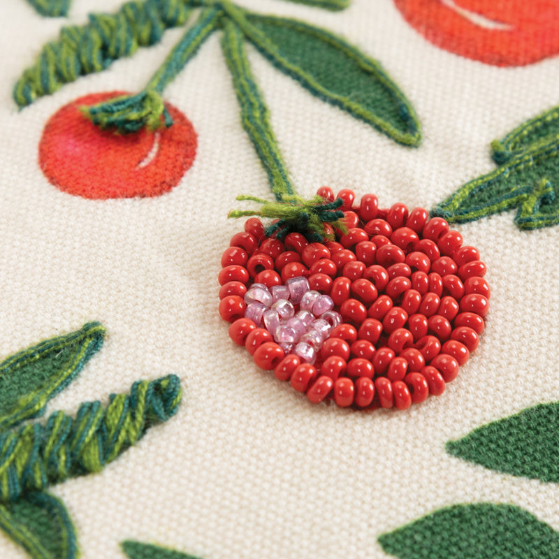 Embroidered Cotton Throw Pillow