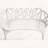 Cast Aluminum Outdoor Bench with Butterfly Pattern-203061314