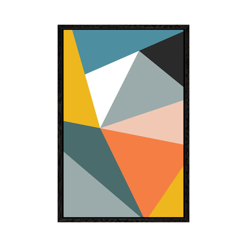 Modern Geometric XXXIII - Print on Canvas, 66.04 cm H x 45.72 cm W, Black Framed