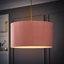 20cm H Velvet Drum Pendant Shade ( Screw On )-188958263-137702864