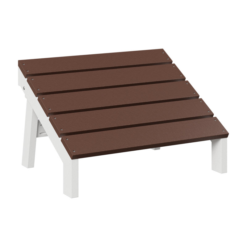 Repose-pieds berlinois Berlin, Brun chocolat / Blanc