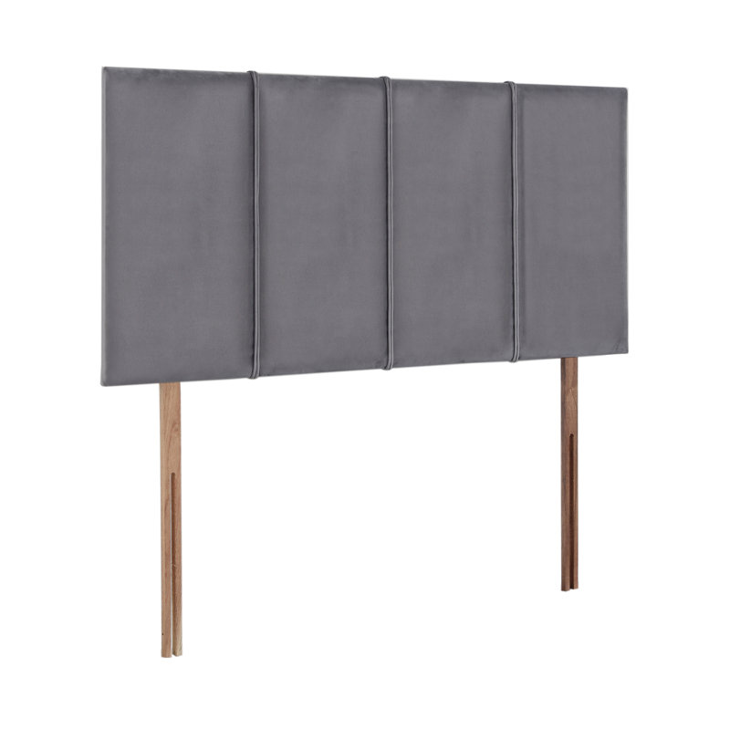 Ealing Upholstered Headboard, Small Double (4'), Plush Steel, Velvet