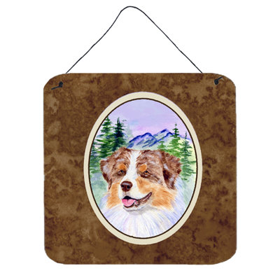 Australian Shepherd Painting Print Plaque