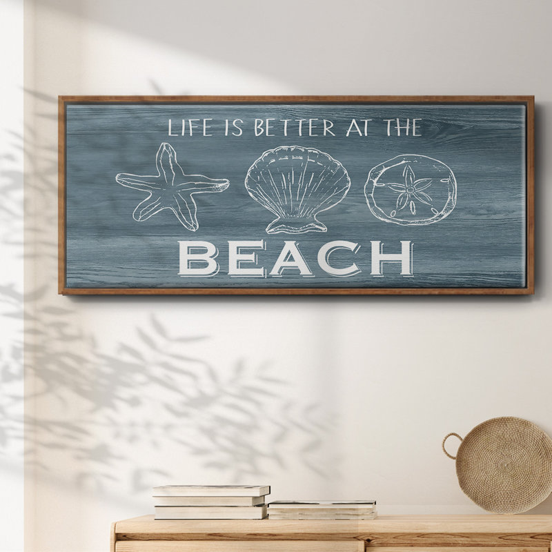 Life is Better - Toile encadrée, H 20 po x l 50 po