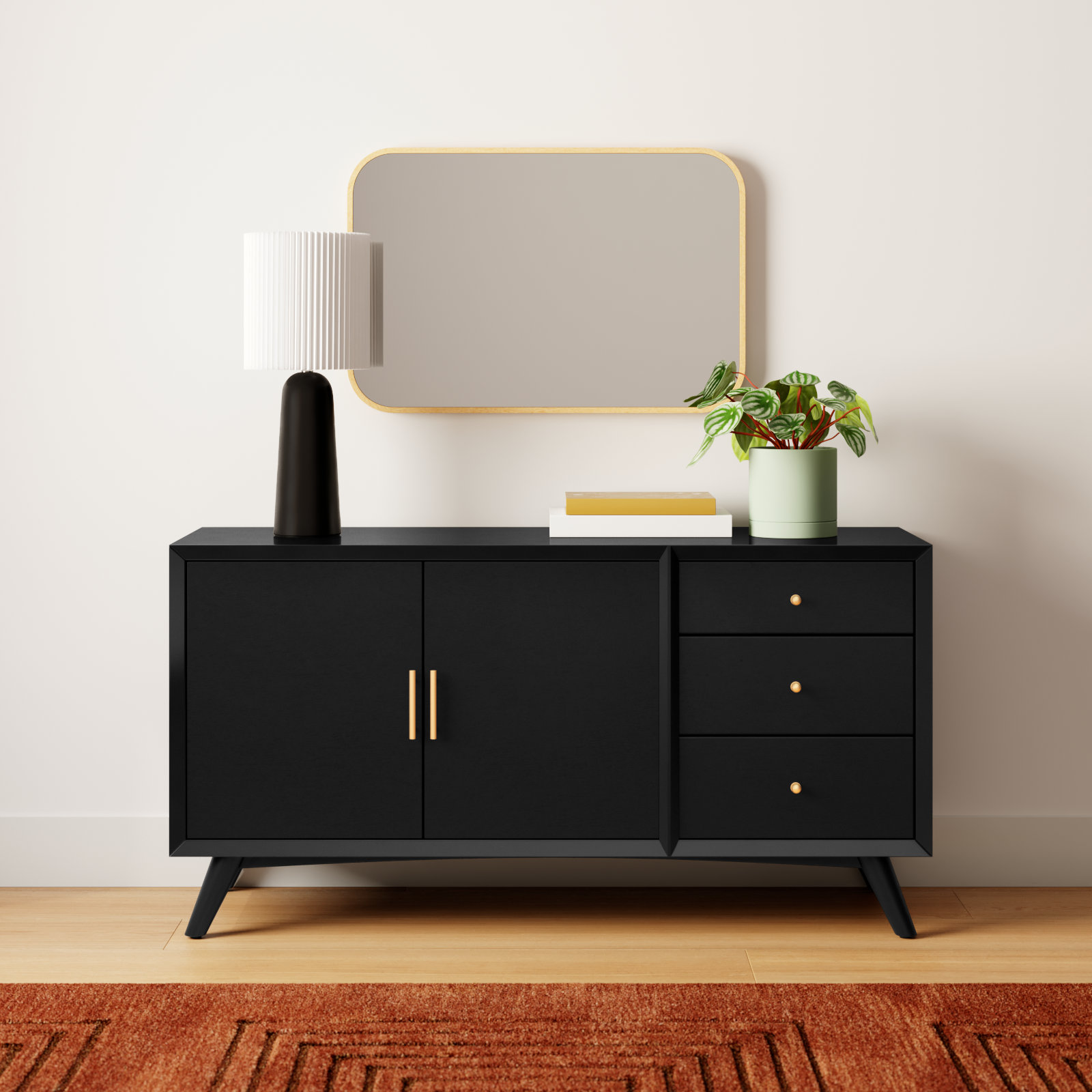 Williams Mahogany Sideboard, Black