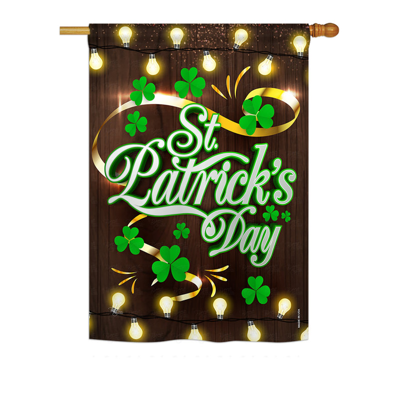 Double-Sided St. Patrick's Day Polyester House Flag