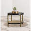 Table d'appoint ronde avec tablette de rangement-1956041329