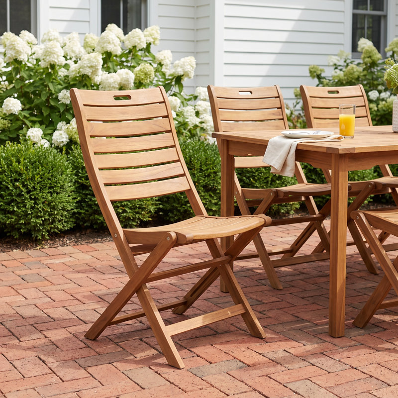 Kinsler Eucalyptus Outdoor Dining Side Chair, Brown