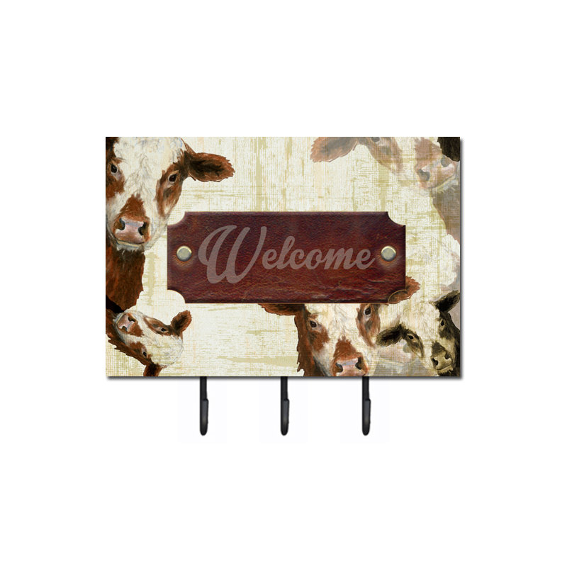 Porte-laisse de vache et crochet à clé welcome