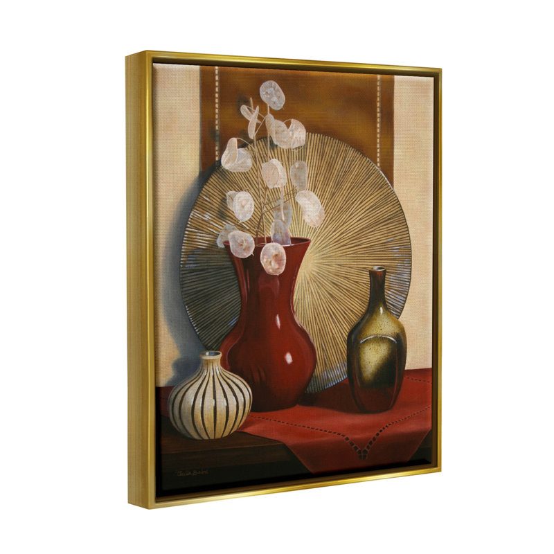 Art floral giclée par Cecile Baird, H 31 po x l 25 po x P 1,7 po, Cadre flottant métallique doré