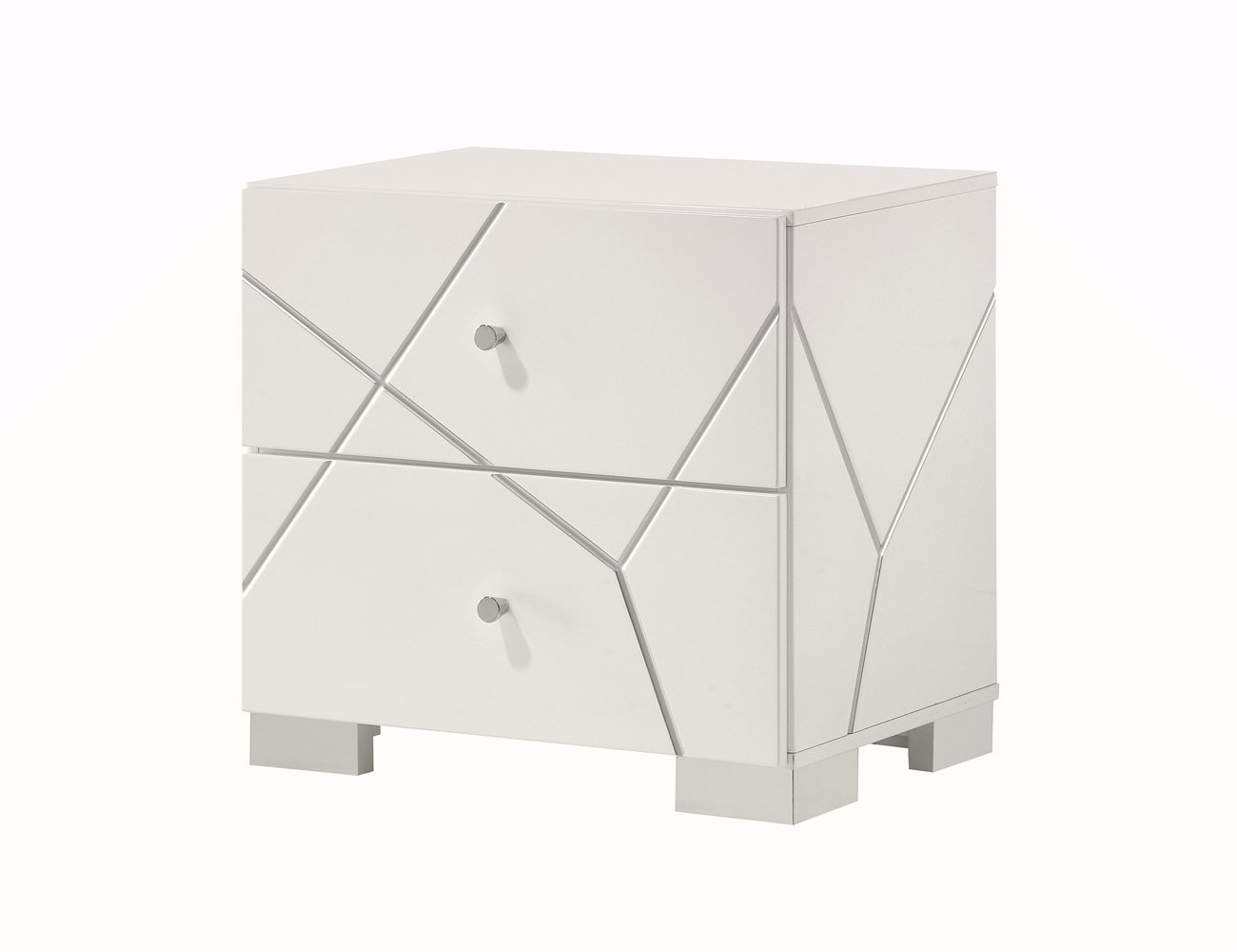 Geometric Minimalist Nightstands Reference: Everly Quinn 1Pc Contemporary Bold Geometric Accents Pristine High