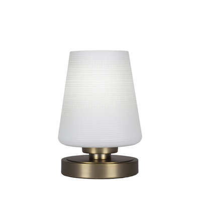 Aneka Accent Lamp Shown In New Age Brass Finish With 6" Gray Glass