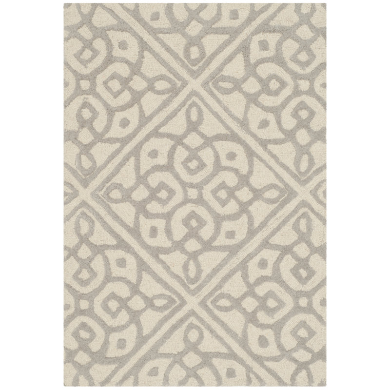 Sadik Hand Tufted Wool Geometric Rug, Rectangle 2' x 3'